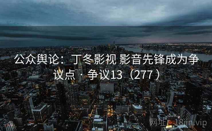 公众舆论：丁冬影视 影音先锋成为争议点 · 争议13（277 ）